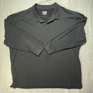 The Foundry Supply Mens Size 4XLT Tall Cotton Blend Long Sleeve Gray Polo Shirt